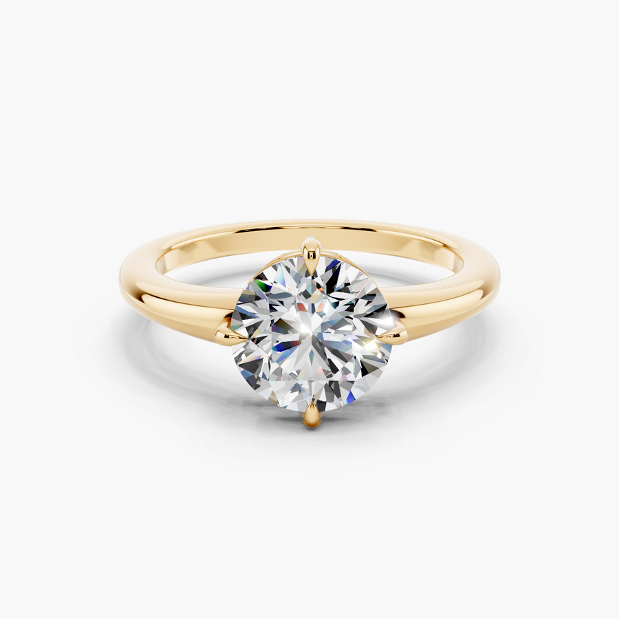 Compass Prong Engagement Ring