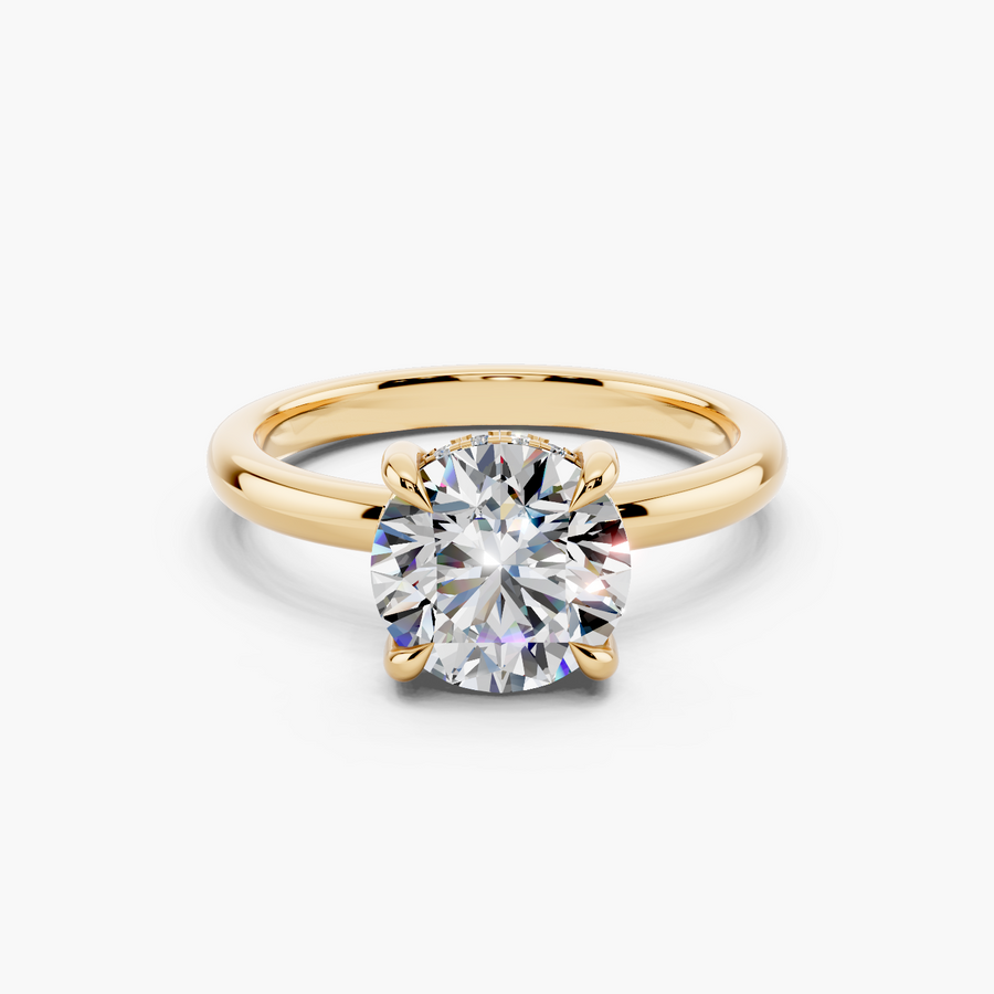 Hidden Halo Engagement Ring
