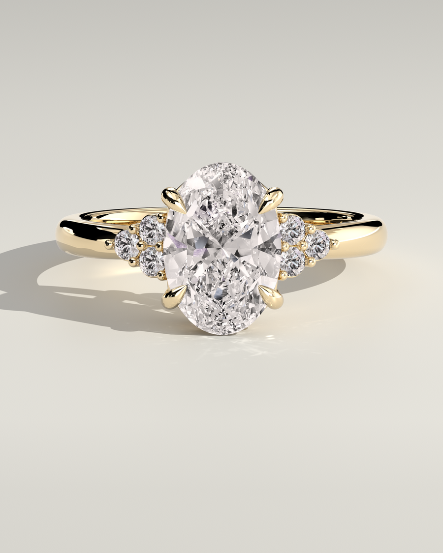 Celestia Engagement Ring — Oval, yellow gold