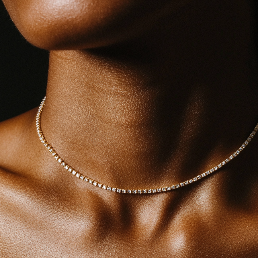 6ct Tennis Necklace, alternate view, Diyona