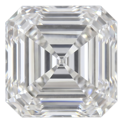 Asscher cut lab grown diamond
