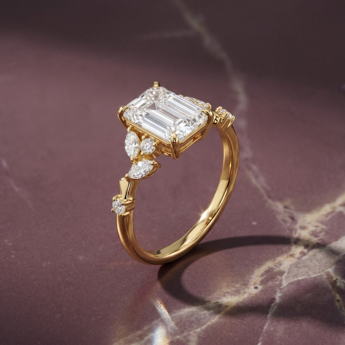 Twine lab grown diamond engagement ring