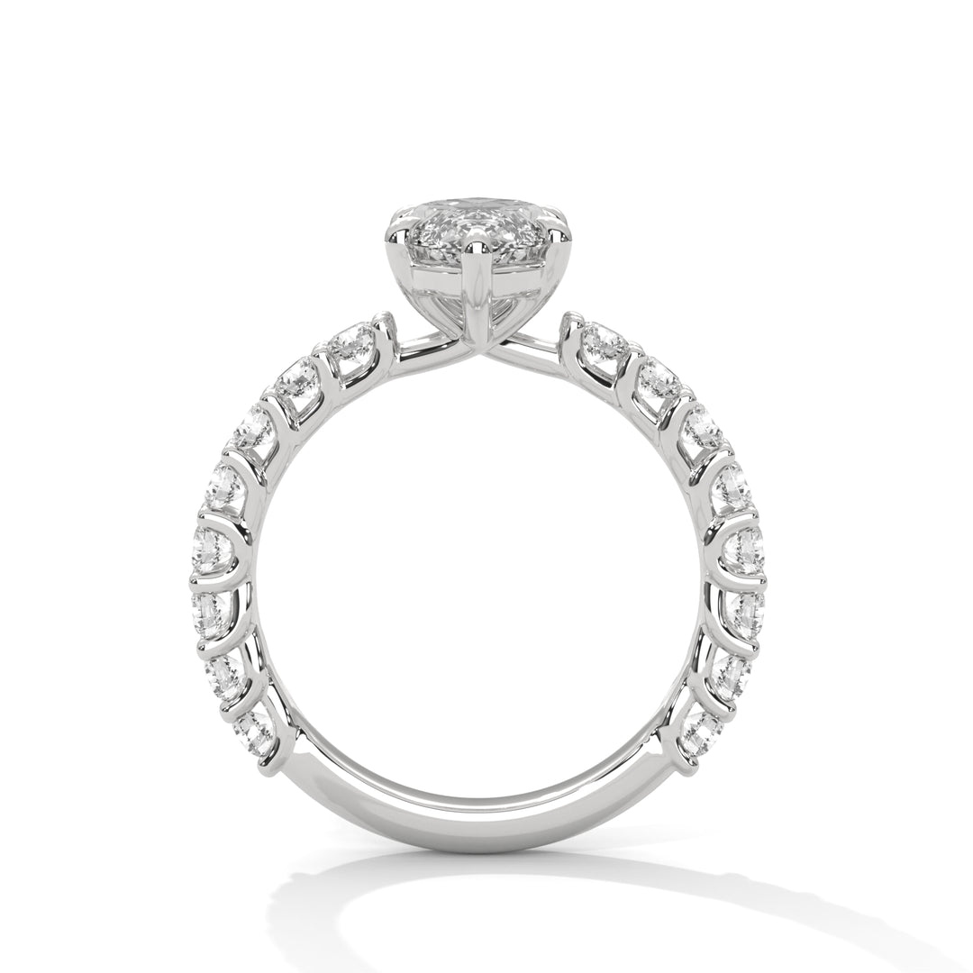 Evora Floating Diamond 2ct Marquise Lab Diamond Engagement Ring