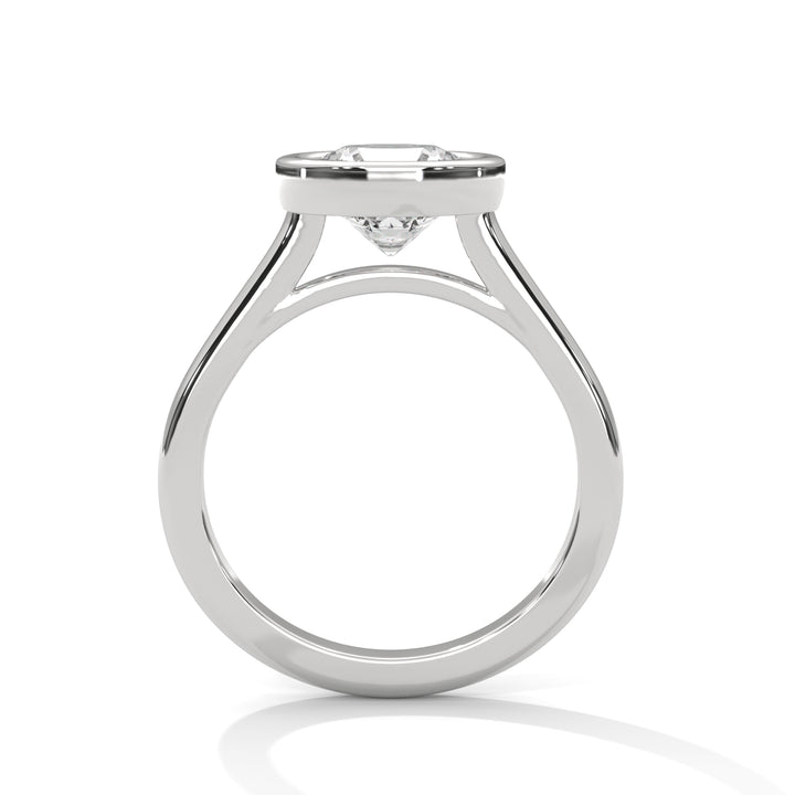 Genora Solitaire Bezel 2ct Round Lab Diamond Engagement Ring