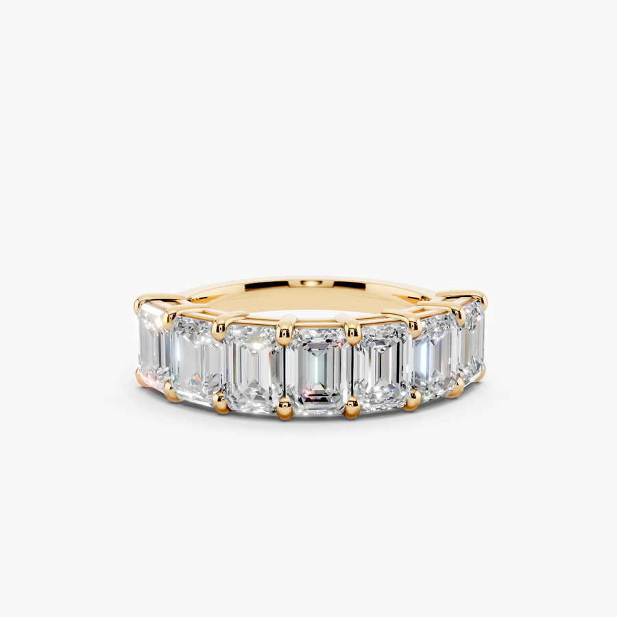 Emerald 7 Stone Band - Top View