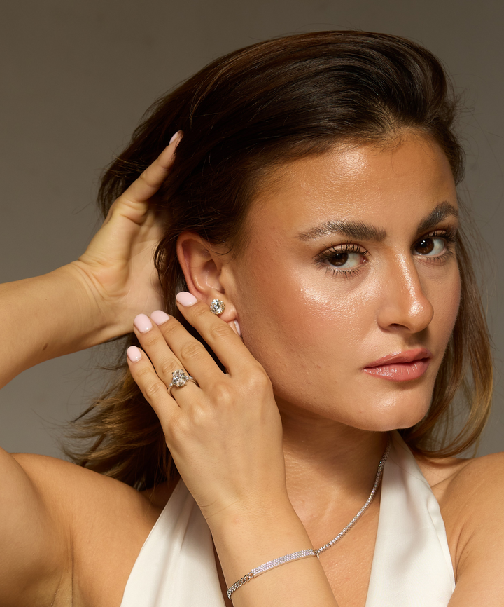 Lab Grown Diamond Pushback Stud Earrings (1 CTW D-E VS1)