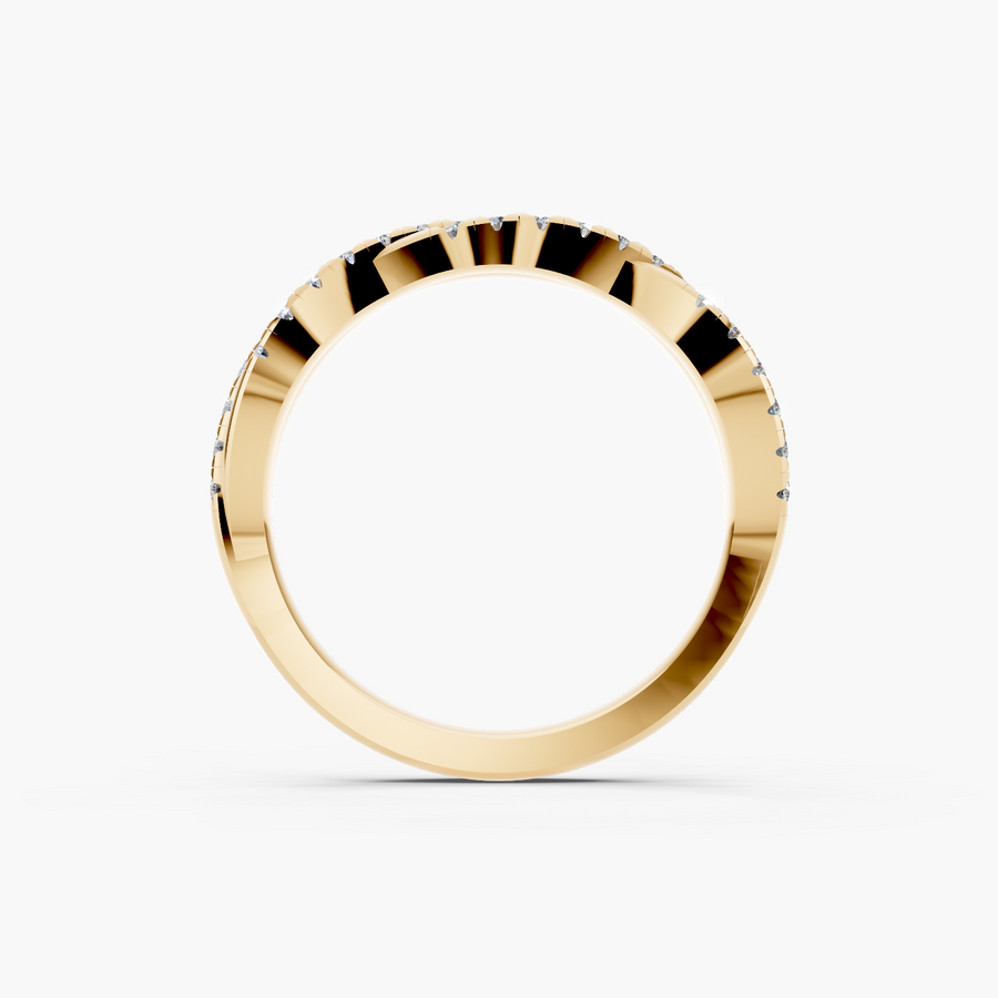 Twist Pavé Half-Eternity — alternate view — Diyona