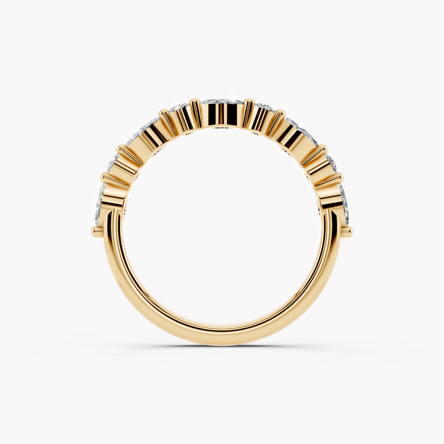 Marquise & Round Half-Eternity — alternate view — Diyona