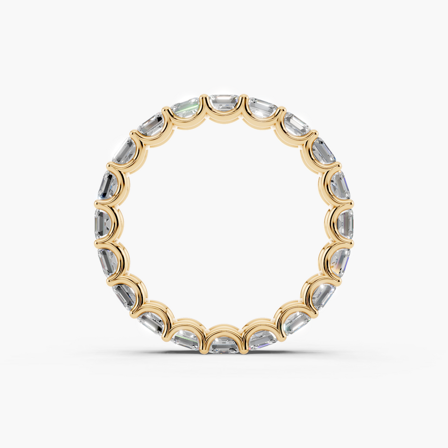Asscher Cut Eternity Wedding Band — alternate view — Diyona