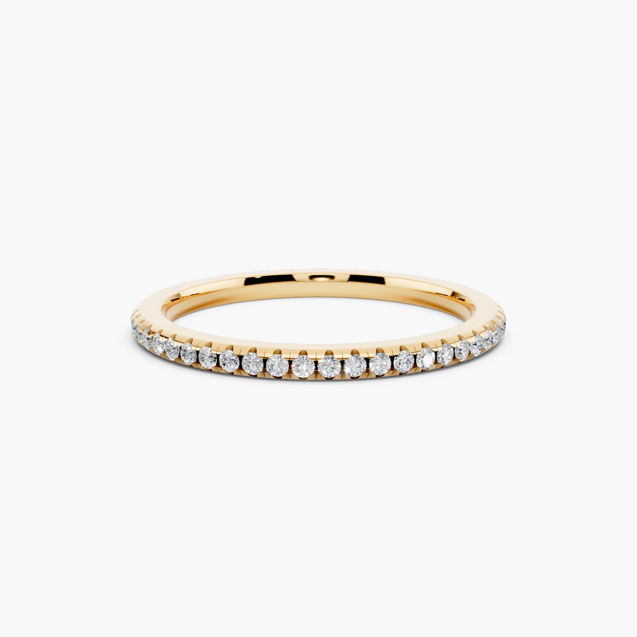 Pavé Diamond Eternity Wedding Band - Top View