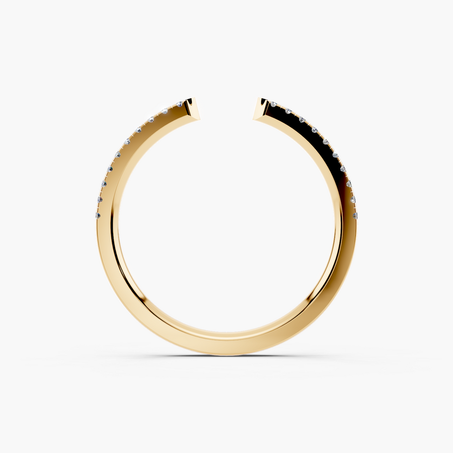 Open Pavé Wedding Band — alternate view — Diyona