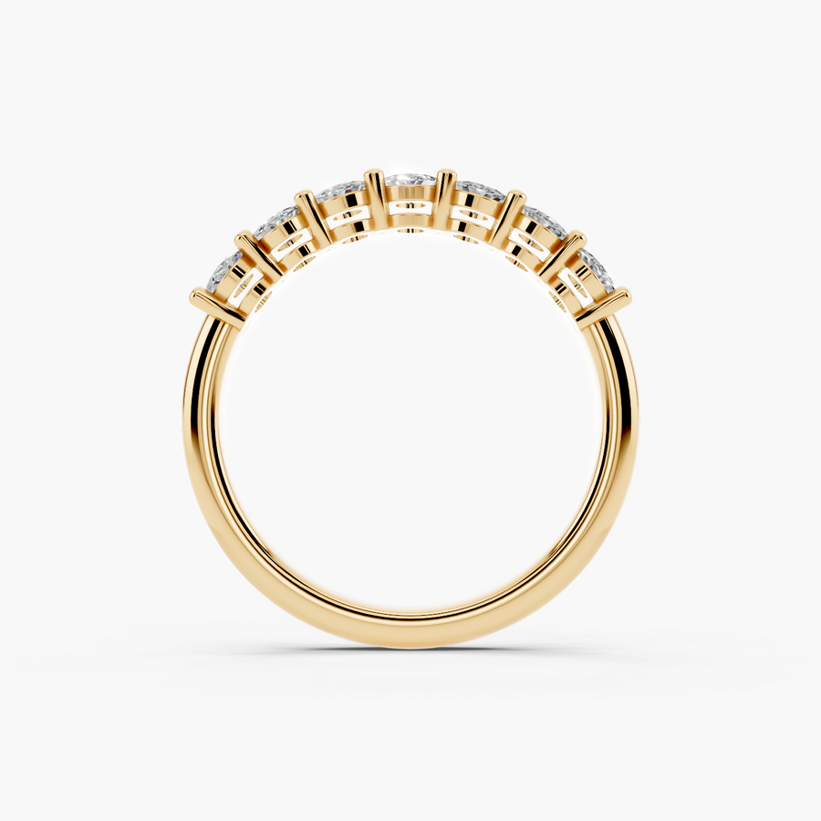 Oval 7-Stone Band — alternate view — Diyona