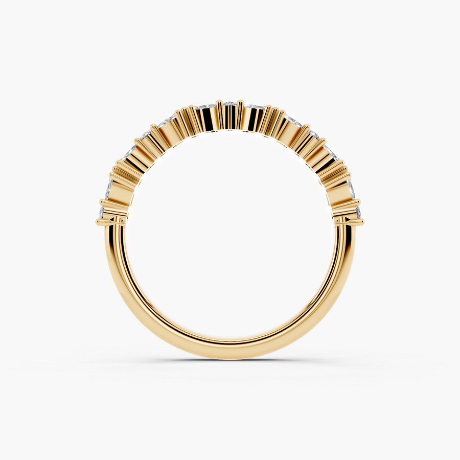 Marquise & Round Half-Eternity — alternate view — Diyona