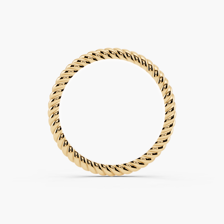 Rope Twist Wedding Band — alternate view — Diyona