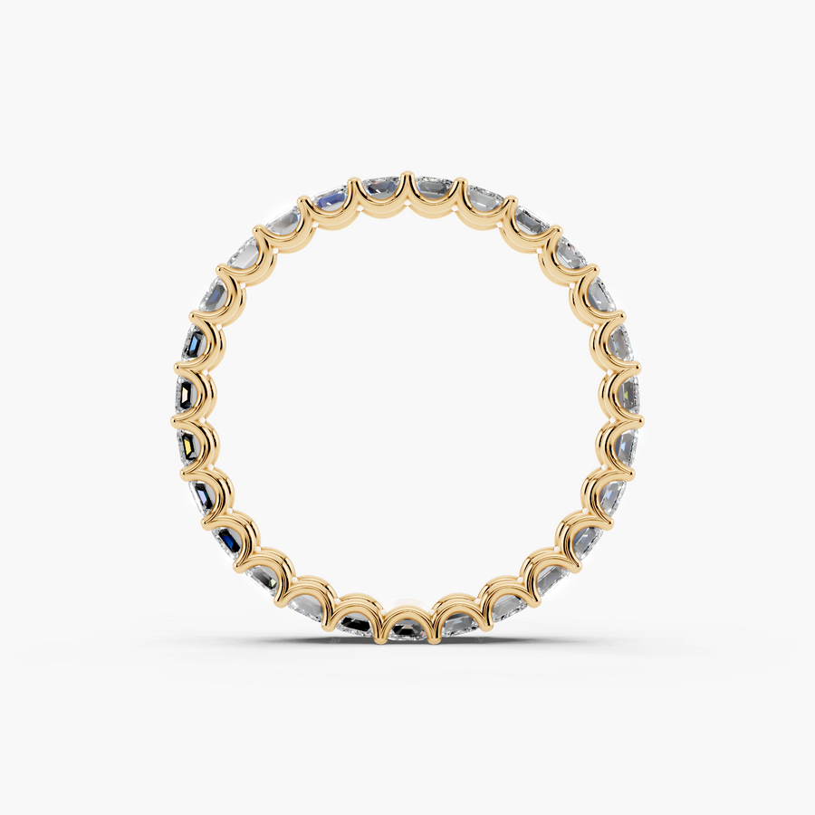 Emerald Eternity Band — alternate view — Diyona