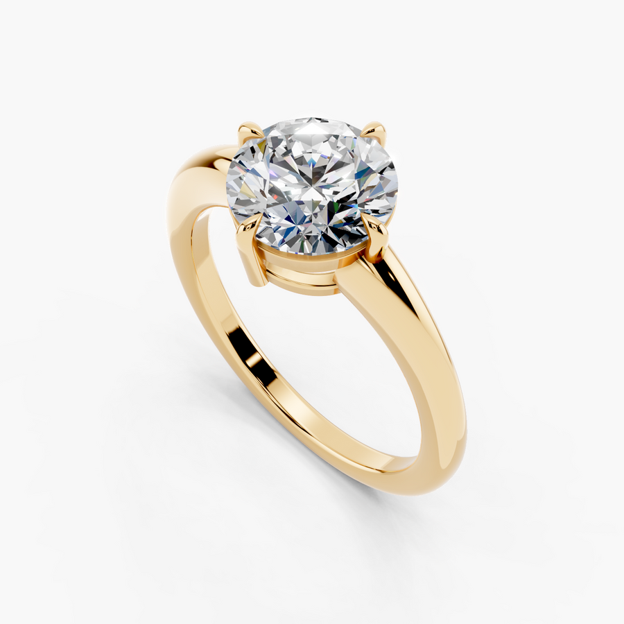 Compass Prong Engagement Ring — alternate view — Diyona