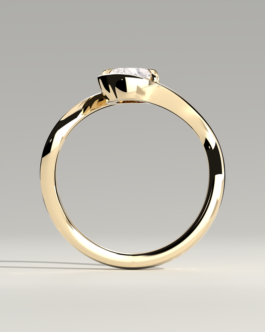 Pear Contour Ring — alternate view — Diyona