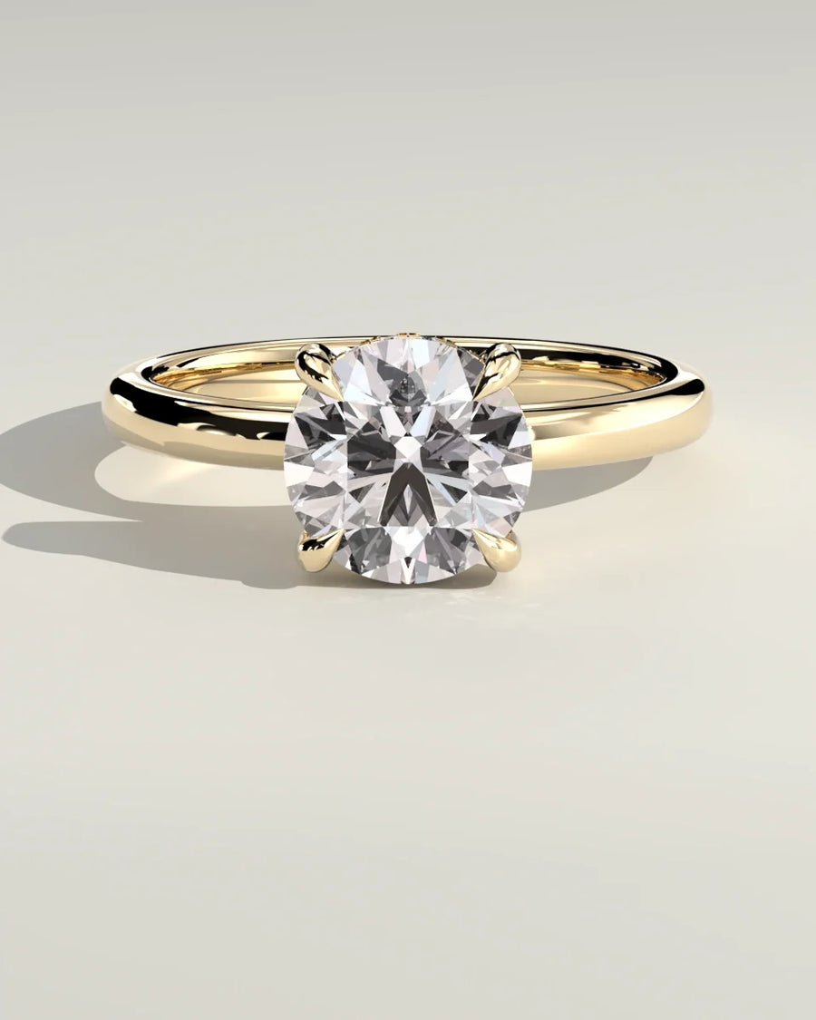 Hidden Halo Engagement Ring