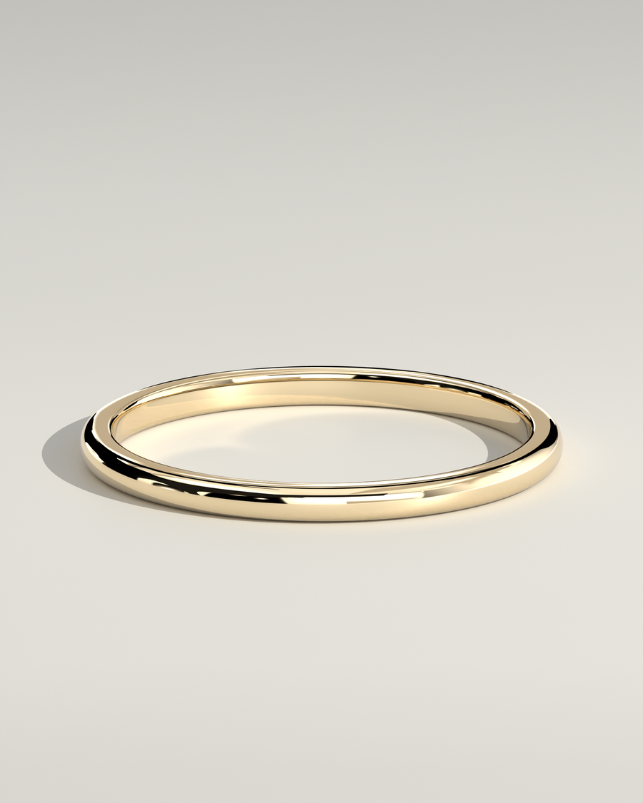 Plain Gold Wedding Band in 14K Yellow Gold — Diyona