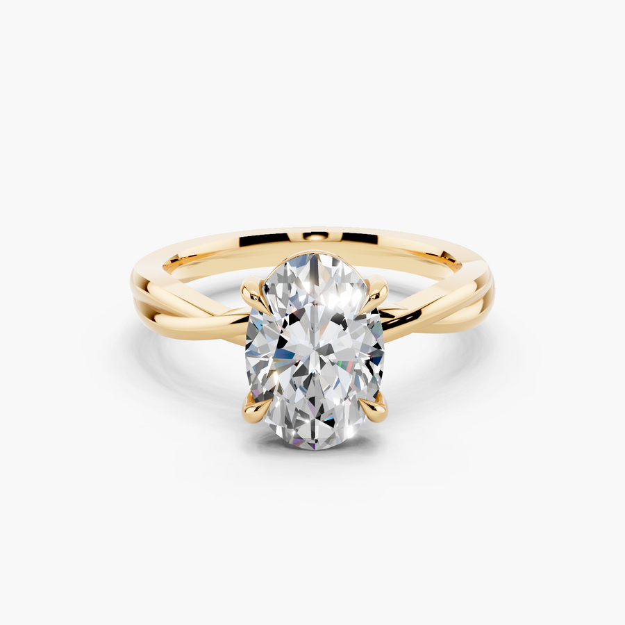 Entwine oval yellow-gold view1