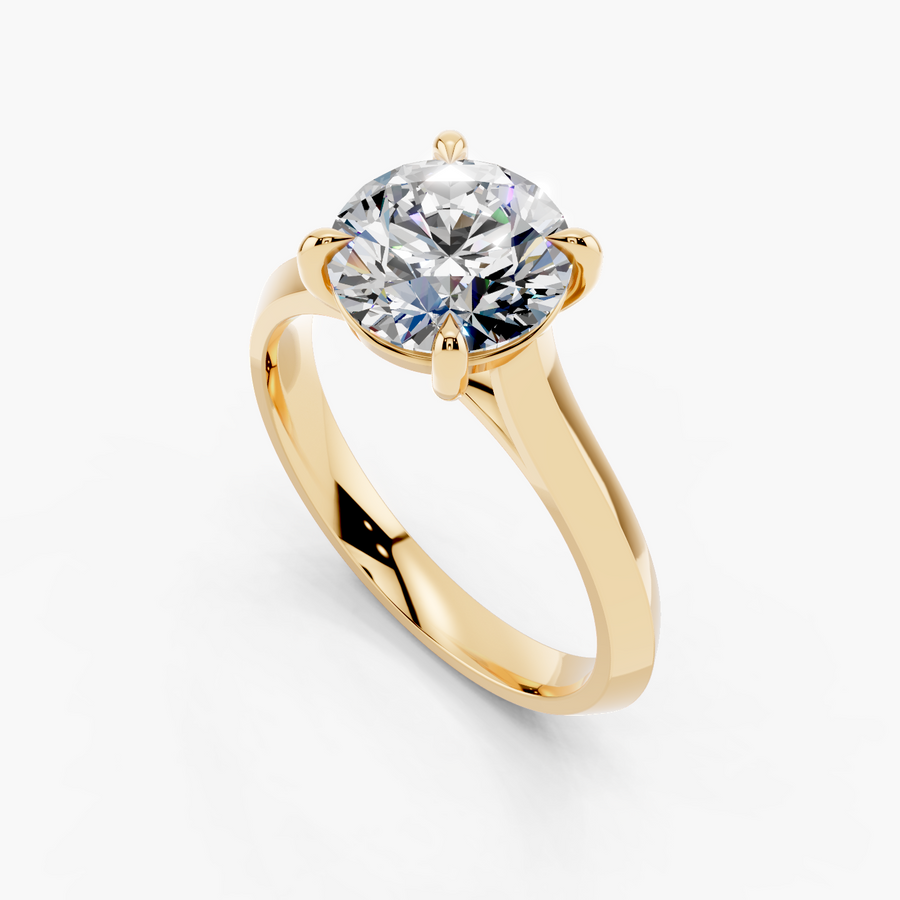 Knife Edge Engagement Ring — alternate view — Diyona