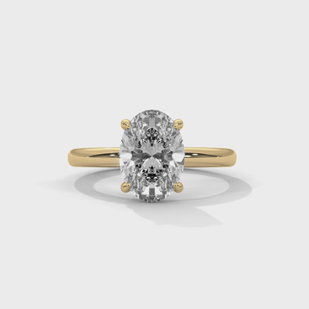 Noja Solitaire 2ct Oval Lab Diamond Engagement Ring