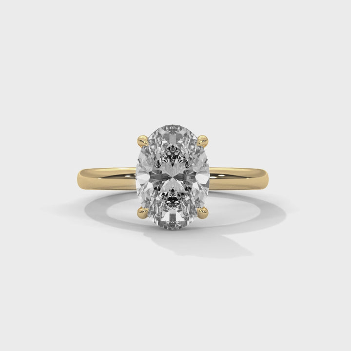 Noja Solitaire 2ct Oval Lab Diamond Engagement Ring