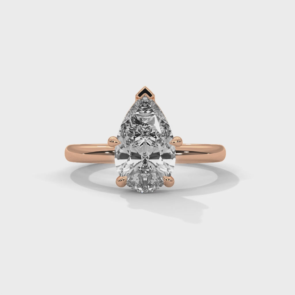 Noja Solitaire 2ct Pear Lab Diamond Engagement Ring