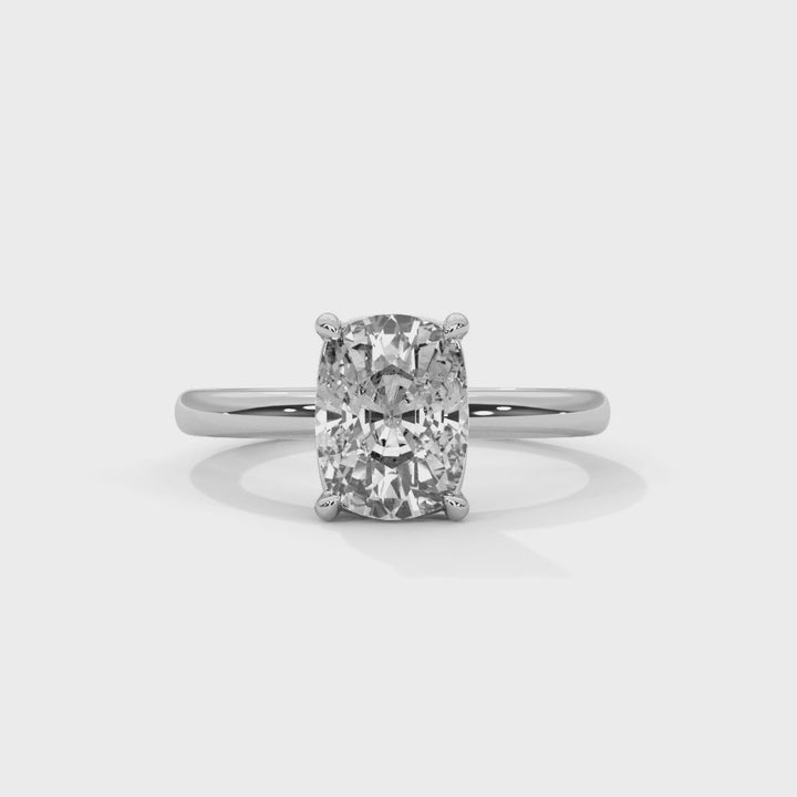 Noja Solitaire 2ct Long Cushion Lab Diamond Engagement Ring