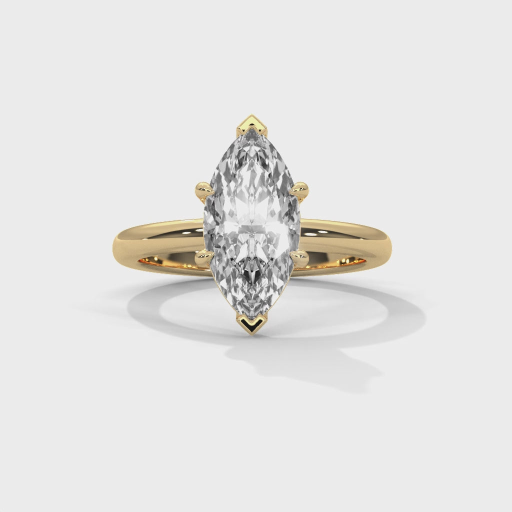 Noja Solitaire 2ct Marquise Lab Diamond Engagement Ring