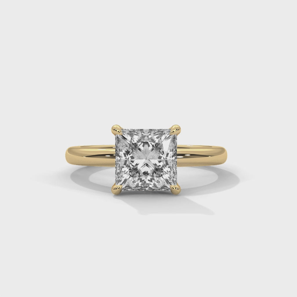 Noja Solitaire 2ct Princess Lab Diamond Engagement Ring