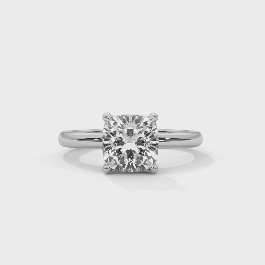 Noja Solitaire 2ct Cushion Brilliant Lab Diamond Engagement Ring