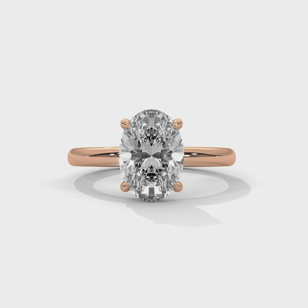 Noja Solitaire 2ct Oval Lab Diamond Engagement Ring