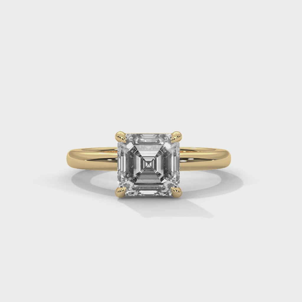 Noja Solitaire 2ct Asscher Lab Diamond Engagement Ring