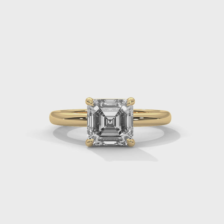 Noja Solitaire 2ct Asscher Lab Diamond Engagement Ring