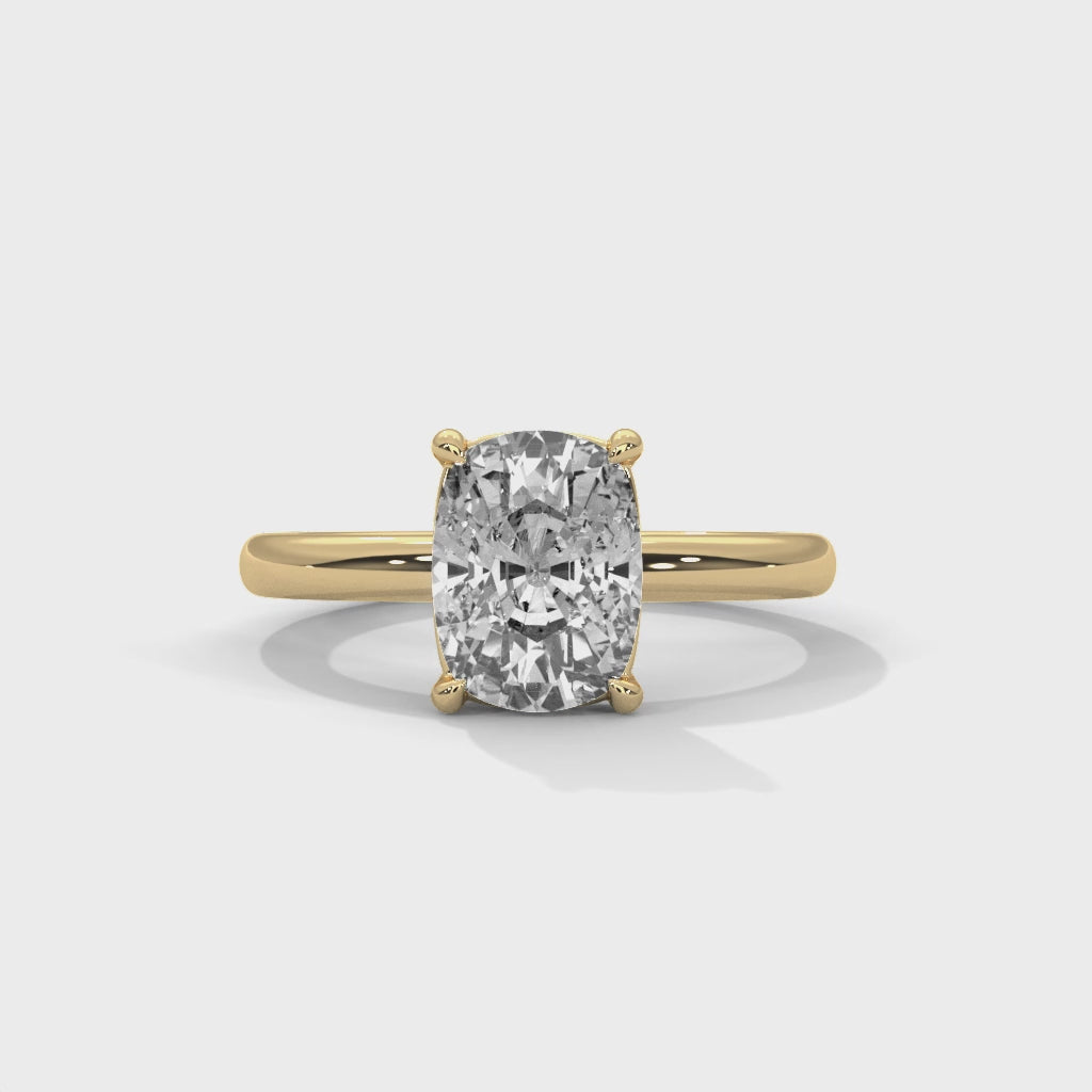 Noja Solitaire 2ct Long Cushion Lab Diamond Engagement Ring