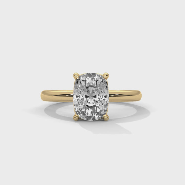 Noja Solitaire 2ct Long Cushion Lab Diamond Engagement Ring