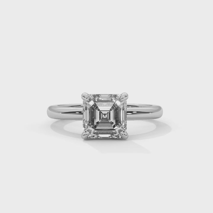 Noja Solitaire 2ct Asscher Lab Diamond Engagement Ring