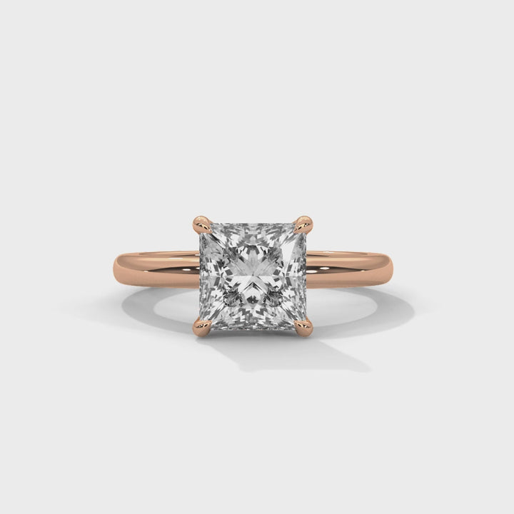 Noja Solitaire 2ct Princess Lab Diamond Engagement Ring