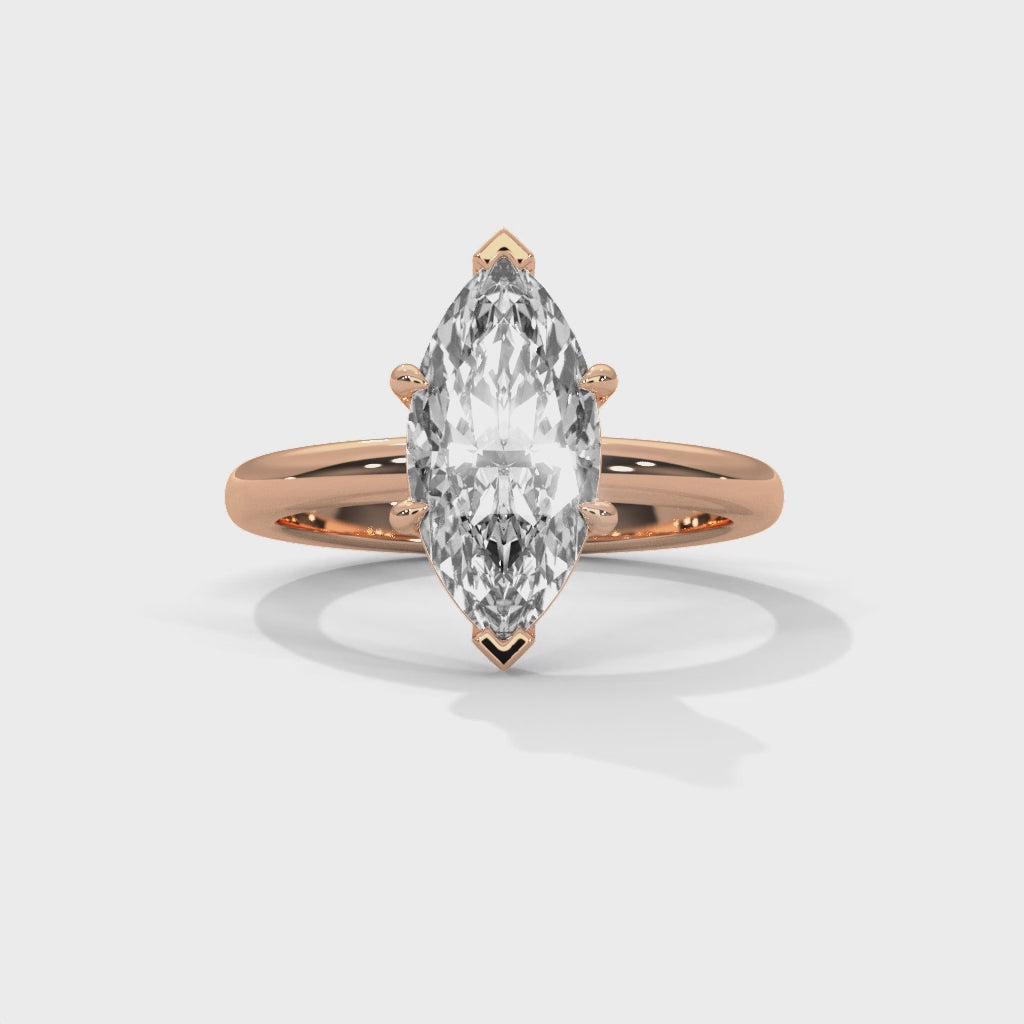 Noja Solitaire 2ct Marquise Lab Diamond Engagement Ring