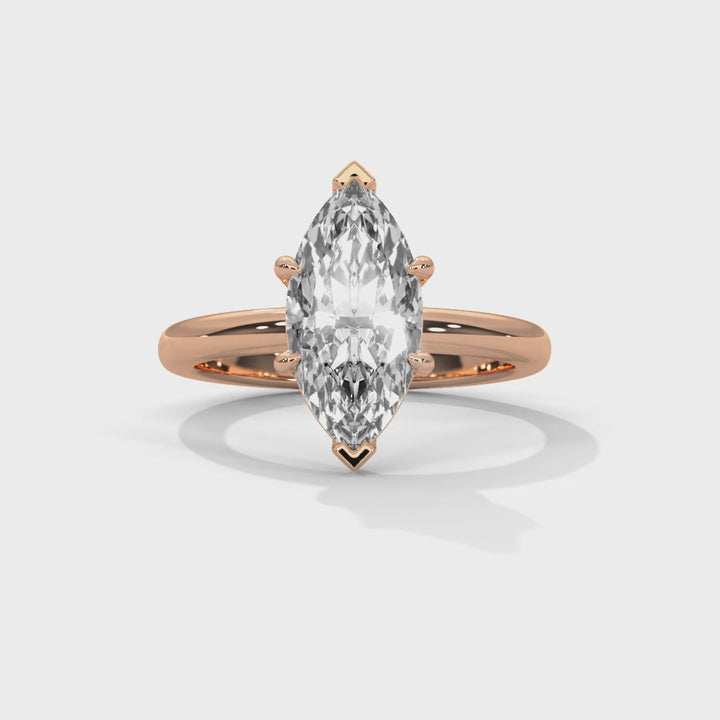 Noja Solitaire 2ct Marquise Lab Diamond Engagement Ring