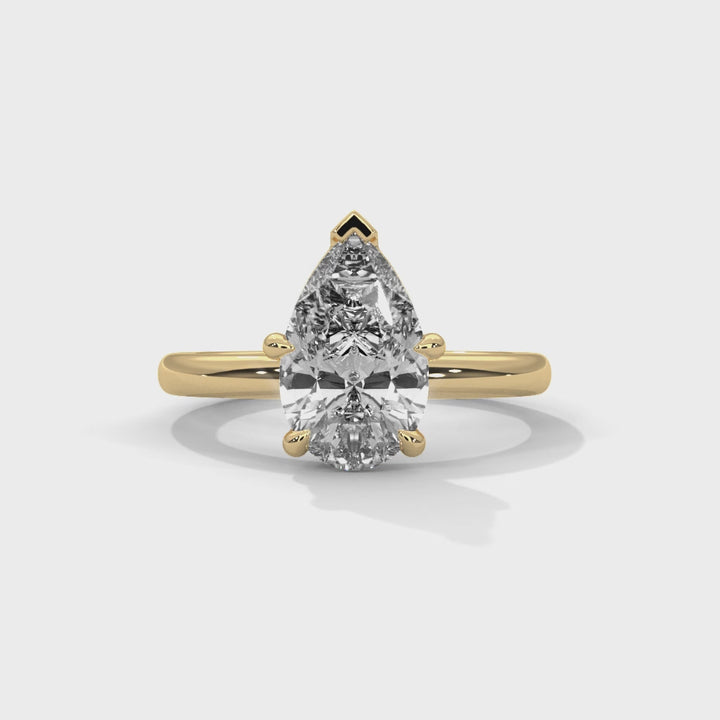 Noja Solitaire 2ct Pear Lab Diamond Engagement Ring