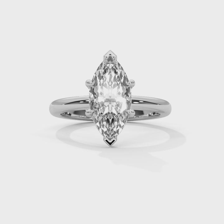 Noja Solitaire 2ct Marquise Lab Diamond Engagement Ring