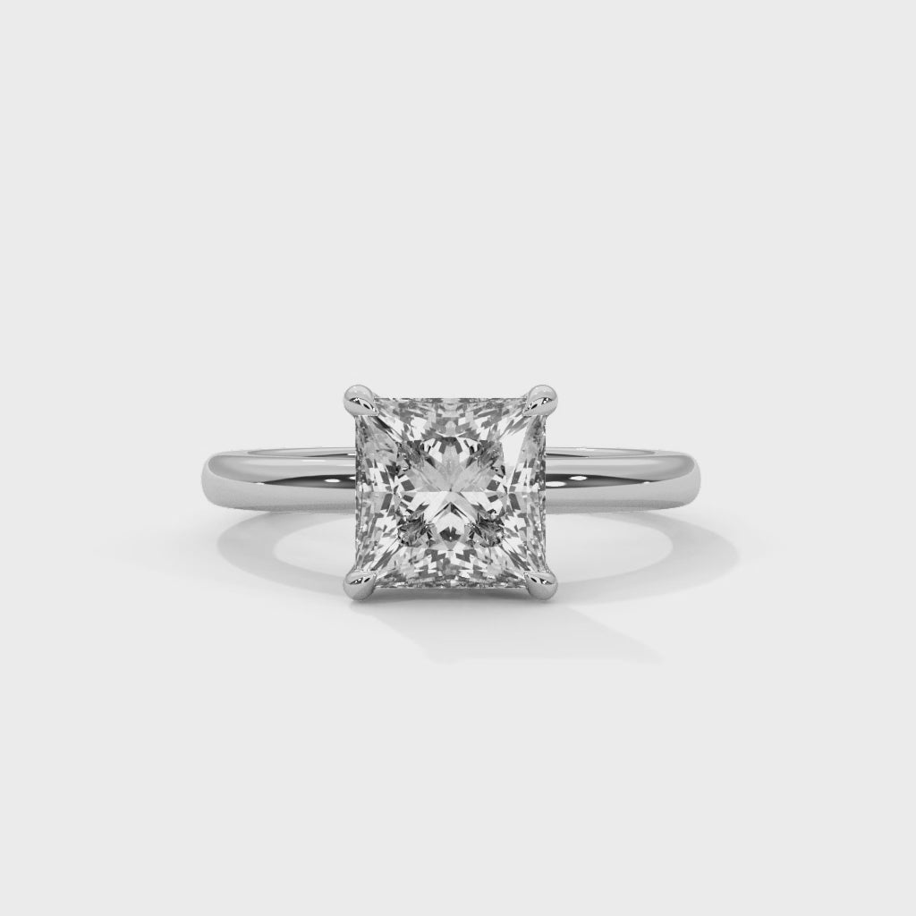 Noja Solitaire 2ct Princess Lab Diamond Engagement Ring