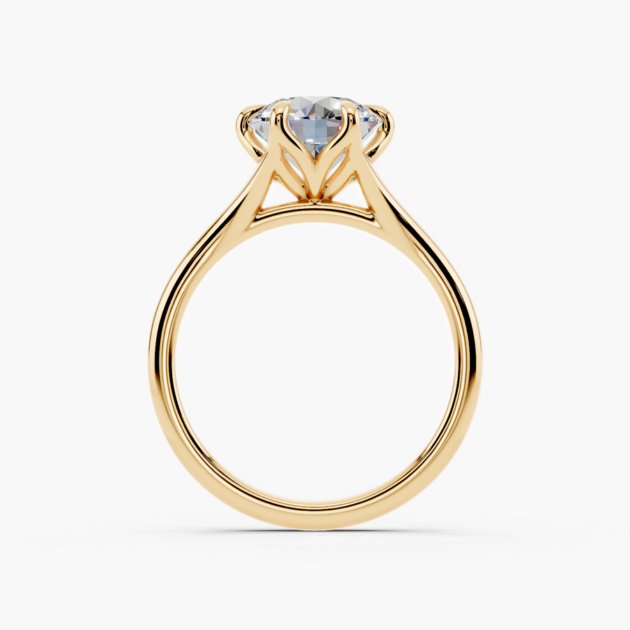 Tulip Cathedral Engagement Ring — alternate view — Diyona
