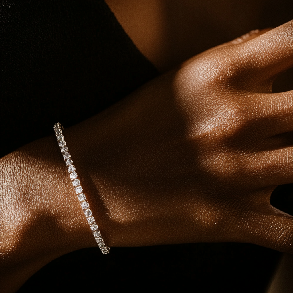 5 Carat Total Weight Round Lab Grown Diamond Tennis Bracelet