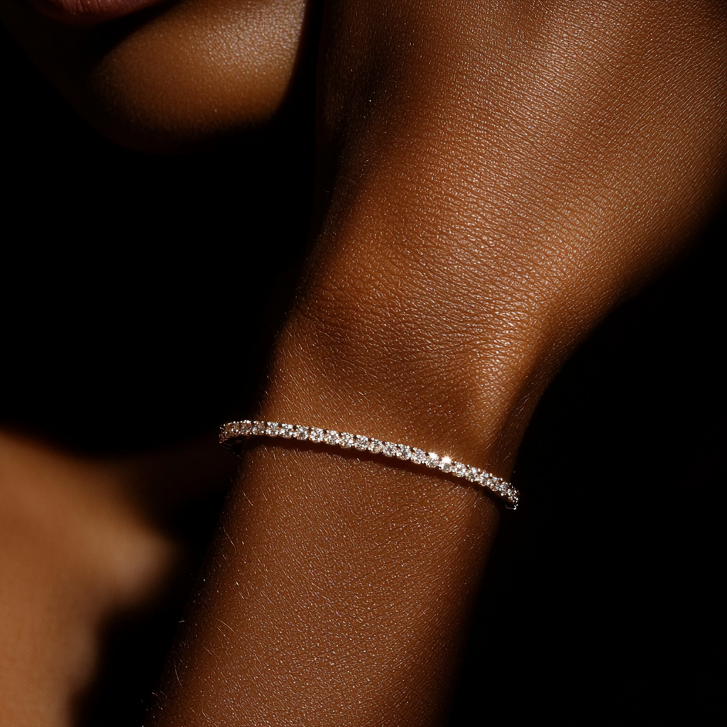 3 Carat Total Weight Round Lab Grown Diamond Tennis Bracelet