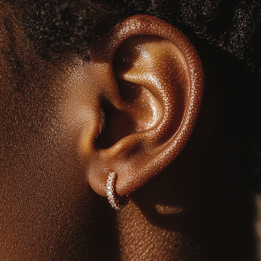 1ct Pave Huggie Hoop Earrings