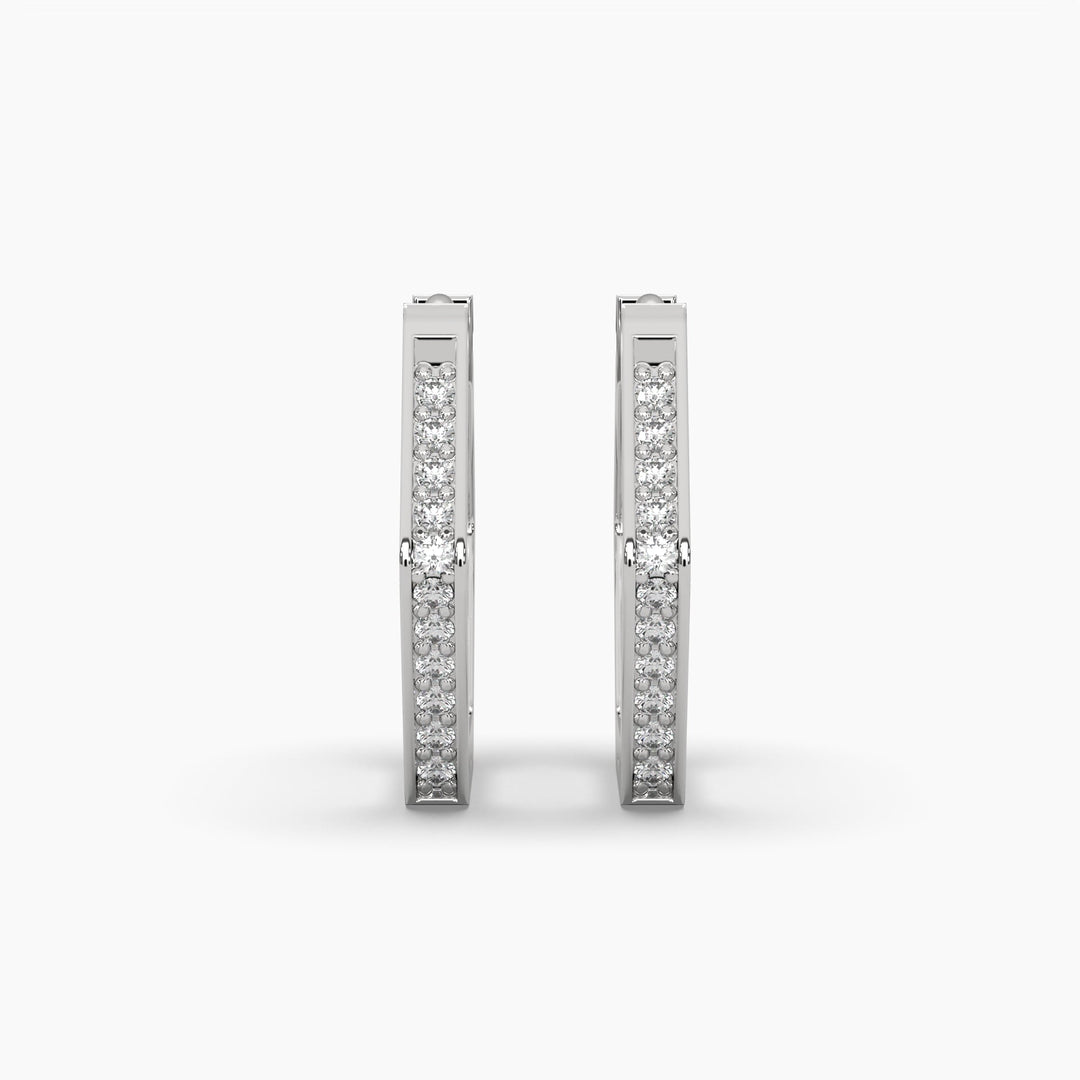 0.15ctw Round Lab Grown Diamond Huggie Hoop Earrings | 14k Gold