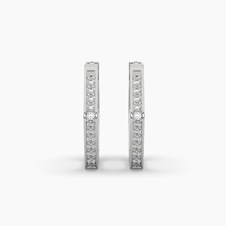 0.15ctw Round Lab Grown Diamond Huggie Hoop Earrings | 14k Gold